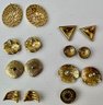 Lot Of Vintage Goldtone And Enamel Costume Earrings (7)