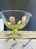 Two Princess House Hand Painted Cottage Tulip Crystal Bowls-Unused