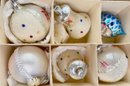 Vintage Mercury Glass Painted Christmas Ornaments (30)