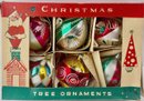 Vintage Mercury Glass Painted Christmas Ornaments (6)