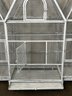 A Spectacular Vintage Bird Cage, Three Sections, In White Metal