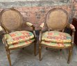 Pair Of Side Caned Back Chairs Original Seats