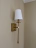A Pair Of Savoy House Monroe Warm Brass Sconce Wall Lights