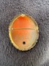 Beautiful Antique 14k Cameo With Diamond Necklace Brooch ESEMCO Italy
