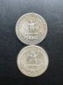 2 Washington Silver Quarters 1964, 1964-D