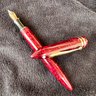 Vintage Sheafers 18K Nib Feather Touch Red Fountain Pen