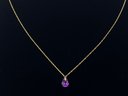 Dainty 14kt Gold Amethyst Necklace (Approximately 0.7 Grams)