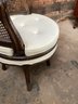 Louis XI Style Vintage Revolving Cane Back Door Chair