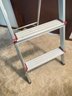 Lightweight Three Step Aluminum Folding Step Ladder- Rated Commercial II, 225 Lbs.