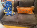 2 Cushion Brown Sofa With Chaise