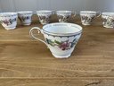 Aynsley Pembroke Bone China Teacups And Saucers - 8 Sets