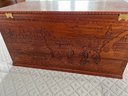 Oriental Inspired Engraved Camphor Chest