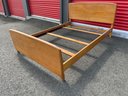 Vintage MCM Mid-Century Modern, Heywood Wakefield Champagne Full Size Bed Frame.
