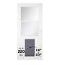 LARSON Pet Door XL 36-in X 81-in White High-view Fixed Screen Wood Core Storm Door With White Handle Item #444