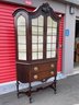 A Beautiful  Antique English ? China Cabinet In Two Sections.
