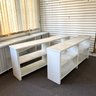 A Trio Of Wood Open Shelf/storage Units - Sun Room