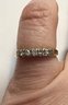 VINTAGE 14K GOLD BAND WITH 5 SMALL DIAMONDS