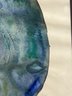Abstract Blue Aqua Print Signed