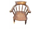 Set Of 8 Antique Edwardian Bow Back Captain's Armchairs