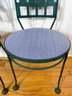 Shaver Howard Cast Iron Chairs With Upholstered Seats