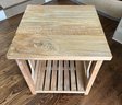Wood Side Table - Weathered Look