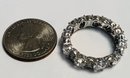 SIGNED JCL STERLING SILVER CZ ETERNITY BAND RING