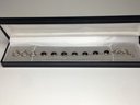 Fantastic Brand New Sterling Silver / 925 Toggle Bracelet With Highly Polished Black Onyx Buttons - Nice !