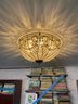 A Magnificent Flush Mount Crystal And Beaded Ceiling Fixture From Horchow