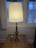 Nice Quality Vintage Antiqued Brass Table Lamp With Shade. Works As It Should. 2 Of 2.