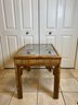 Rattan With Glass Top Table