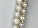 Fantastic Brand New Double Strand Genuine Cultured Baroque Pearl Necklace With Sterling Clasp - Very Nice !