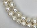 Fantastic Brand New Double Strand Genuine Cultured Baroque Pearl Necklace With Sterling Clasp - Very Nice !