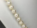 Wonderful Classic Look ! - Genuine Cultured Baroque Pearl Necklace With 925 / Sterling Silver Clasp - New !