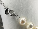 Wonderful Classic Look ! - Genuine Cultured Baroque Pearl Necklace With 925 / Sterling Silver Clasp - New !