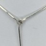 Very Elegant 925 / Sterling Silver Box Chain Bolo Style Necklace - With Sparkling White Zircon - Very Pretty