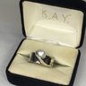 Wonderful Vintage 925 / Sterling Silver Ring - Elegant Genuine Cultured Baroque & Pearl Ring - Made In Israel