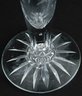 Antique Brilliant American Cut Glass Floral Etched 8.5' Vase Saw Tooth Edges No Issues