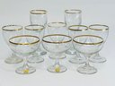 Collection Of Gold Rimmed Glasses Made In Western Germany