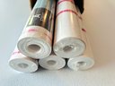 5 NEW Rolls - A Street Prints Orleans Shibori Faux Linen Wallpaper Pink