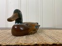 Ringed Neck Mallard Duck - Solid Native Wood - Hand Carved And Painted