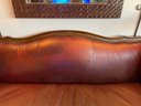 A Gorgeous Rolled Arm Leather Sofa With Nailhead Trim By Thomasville Furniture