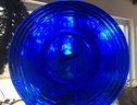 Set Of 4 Bormioli Rocco Forum Saphir Cobalt Blue 10' Plates