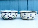 Handmade Polish Pottery Small Bowls