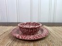 Roseville Stoneware Speckled Bowl And 10inch Plate