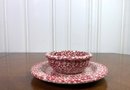 Roseville Stoneware Speckled Bowl And 10inch Plate