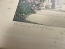 An Antique Hand Tinted Photograph Signed Wallace Nutting 'The Coming...Rose'