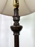 Greek Revival - Candlestick Lamp With Ribbed Silk Shade