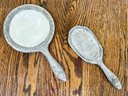 Antique Sterling Brush And Hand Mirror