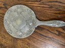 Antique Sterling Brush And Hand Mirror