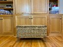 Rattan Blanket Chest With Metal Corners